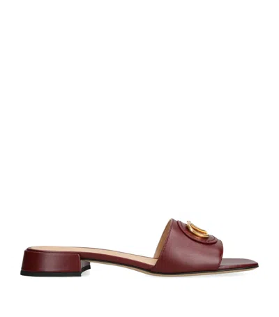Valentino Garavani Vlogo Signature Slide Sandal In Brown