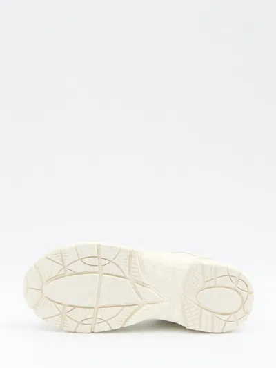 Autry Hyperway Sneakers In Whisper White Laminated Leather And Mesh In Neutral