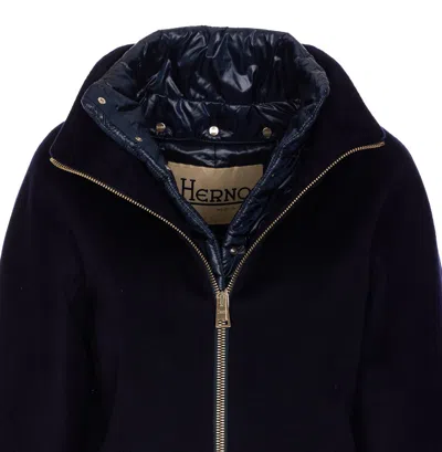 Herno Women Wool Down Jacket In Animal Print