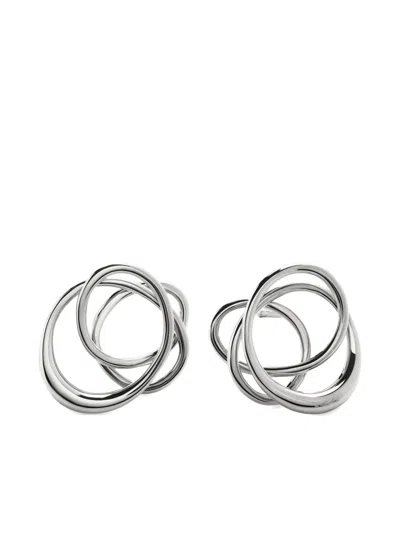 Monica Vinader Womens Nura Wrap Sterling-silver Stud Earrings In Metallic