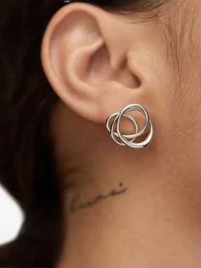 Monica Vinader Womens Nura Wrap Sterling-silver Stud Earrings In Metallic