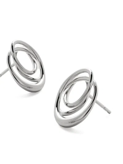 Monica Vinader Womens Nura Wrap Sterling-silver Stud Earrings In Metallic