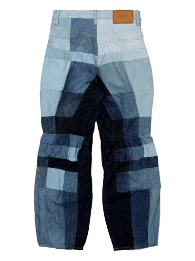 Doublet Low Polygon Jeans In Blue