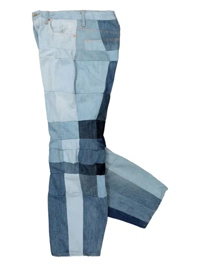 Doublet Low Polygon Jeans In Blue