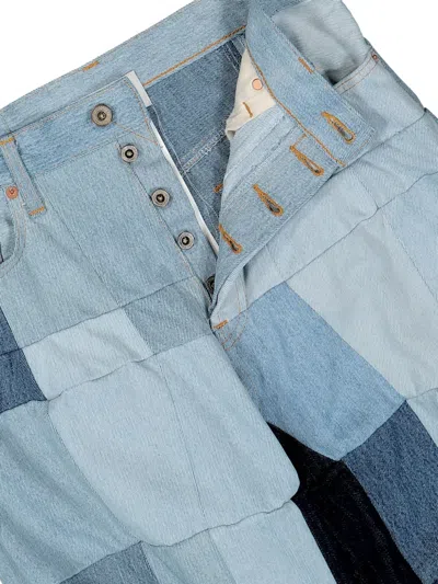 Doublet Low Polygon Jeans In Blue