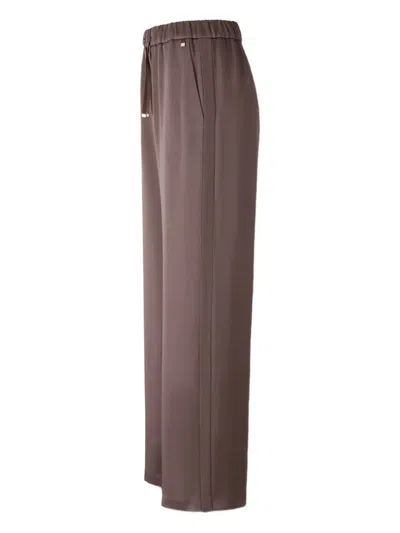 Herno Drawstring Casual Pants In Burgundy