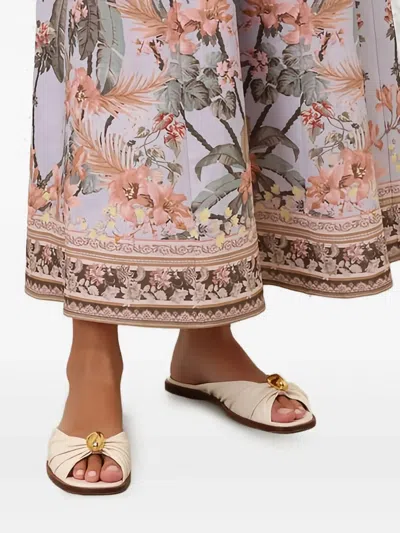Zimmermann Knotted-detail Slides In Pink