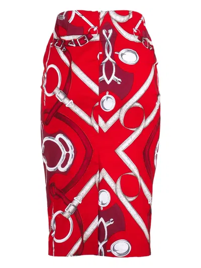 Samantha Sung Secretariat Horse Chloe Skirt Long Skirt In Red