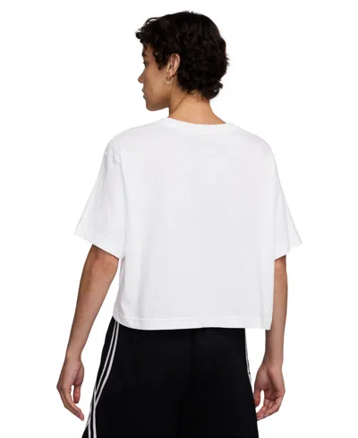 Nike Women's Cotton Short-sleeve Cropped Basketball T-shirt In White
