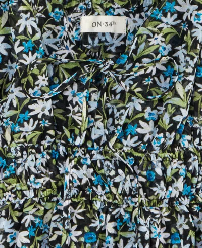 On 34th Women's Floral Flutter-sleeve Tie Tank, Exclusively At Macy's In Multi