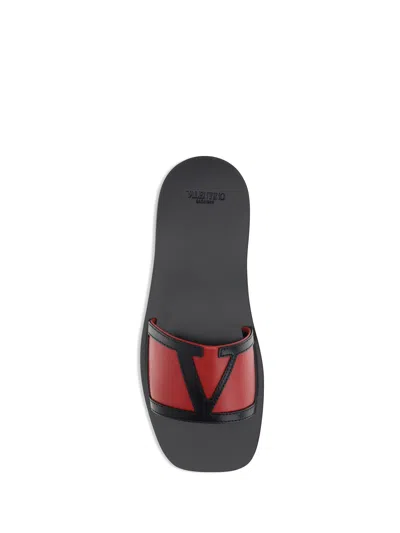 Valentino Garavani Viva Superstar Slide Sandal In Nappa Leather In Red