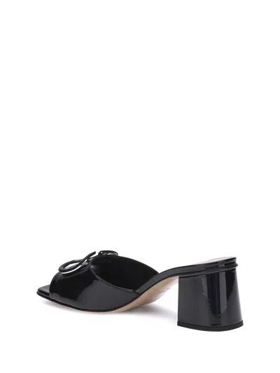 Valentino Garavani Vlogo Signature Slide Sandals In Black