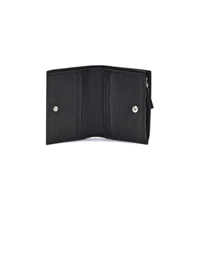 Valentino Garavani Valentino Small Rockstud Calfskin Wallet In Black