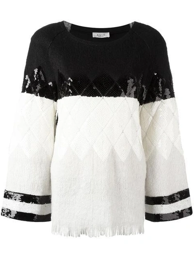 Shop Aviu Aviù Embellished Jumper - Black