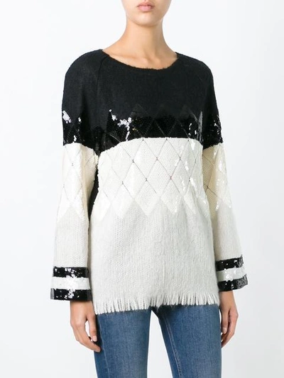 Shop Aviu Aviù Embellished Jumper - Black