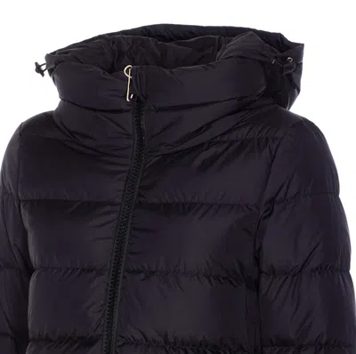 Herno Chamonix Down Jacket With Detachable Hood And Ribbed Cuffs In Black