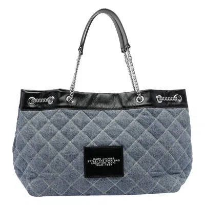 Marc Jacobs Medium Denim Bag The Quilted Chain Sack