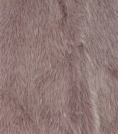 Herno Grey Sleeveless Vest With Concealed Closure On The Front In Ecofur Woman In Brown