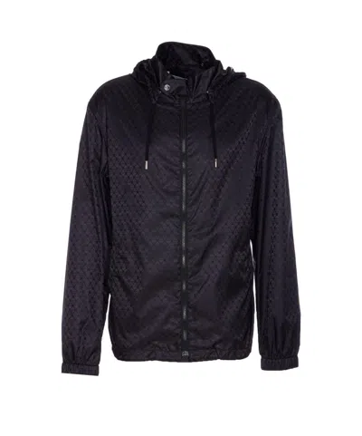 Alexander Mcqueen Skull Print Hooded Jacket In Black