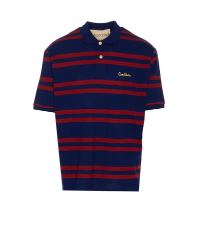 Valentino Striped Polo Shirt Regular Collar