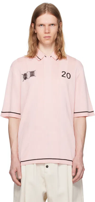 Jacquemus Le Polo Liga Football Polo In Light Pink