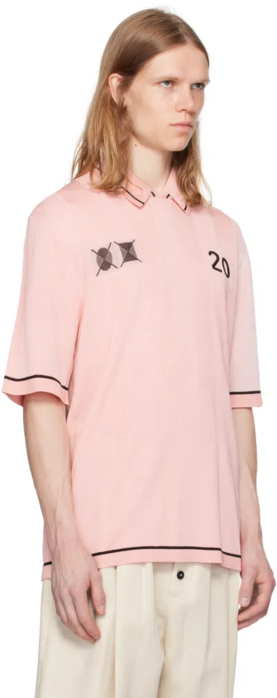 Jacquemus Le Polo Liga Football Polo In Light Pink