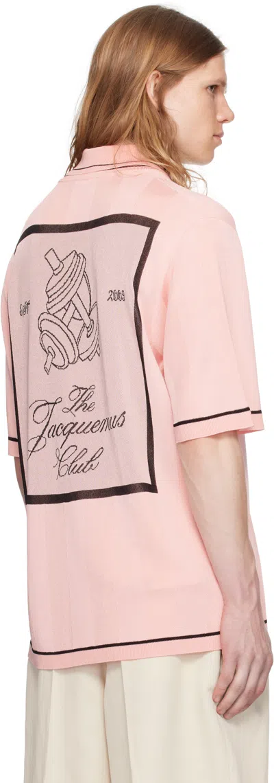 Jacquemus Le Polo Liga Football Polo In Light Pink