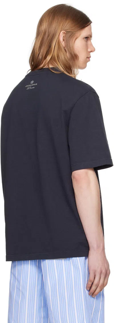 Jacquemus Le T-shirt Marino Cotton Logo T-shirt In Blue