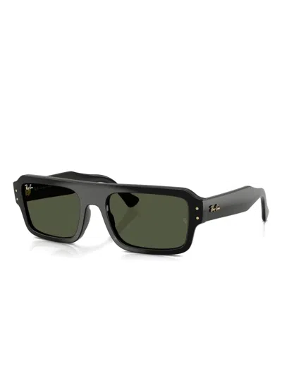Ray Ban Rectangle-frame Sunglasses In Black