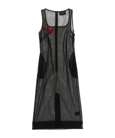 Simone Rocha Square-neck Dress In Black