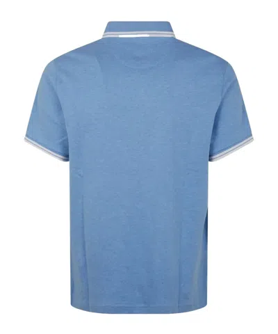 Michael Kors Short Sleeve Polo Shirt In Blue