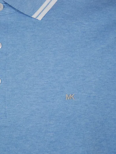 Michael Kors Short Sleeve Polo Shirt In Blue