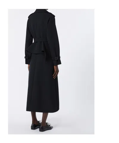 Max Mara Manuela Camel Sable Long Robe Coat In Black