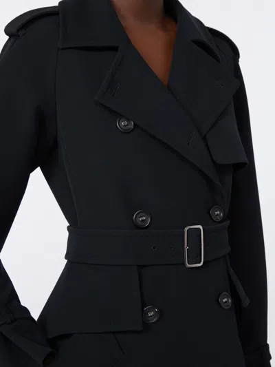 Max Mara Manuela Camel Sable Long Robe Coat In Black