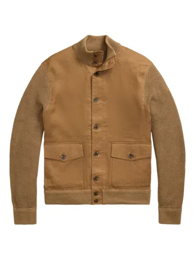 Polo Ralph Lauren Hybrid Panelled Jacket In Brown