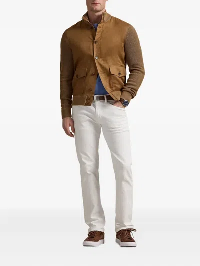 Polo Ralph Lauren Hybrid Panelled Jacket In Brown