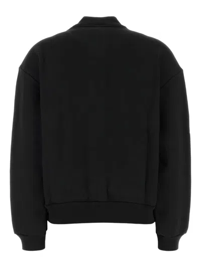 Kenzo Felpa Nera Con Logo Con Bottoni In Black