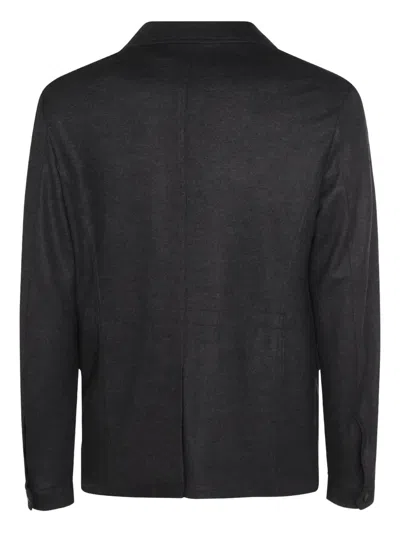 Canali Wool Blazer In Black