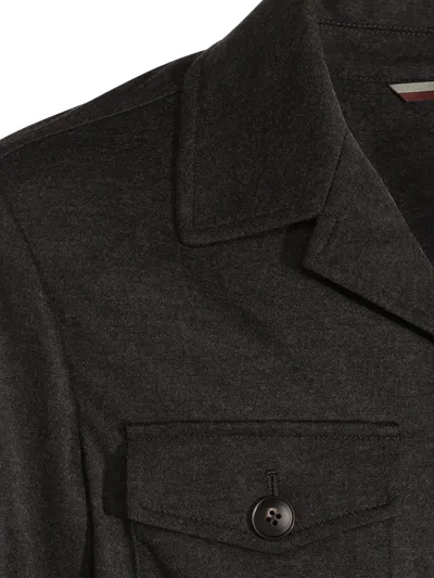 Canali Wool Blazer In Black