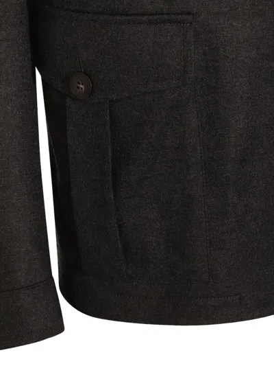 Canali Wool Blazer In Black