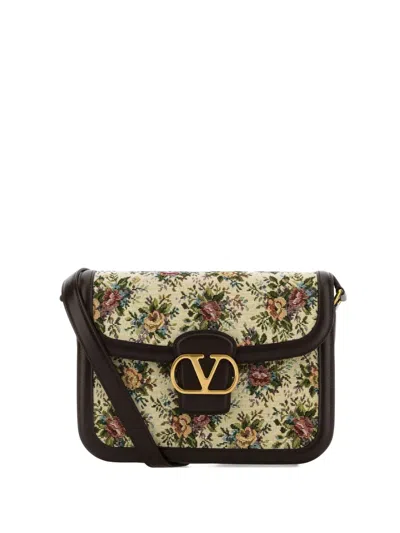 Valentino Borsa A Tracolla 9to5 In Jacquard Ricamato  Donna In White