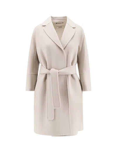 S Max Mara Messi Belted Virgin Wool Coat In Neutral