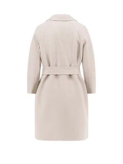 S Max Mara Messi Belted Virgin Wool Coat In Neutral