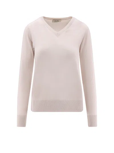 S Max Mara White Idoneo Jersey In Pink