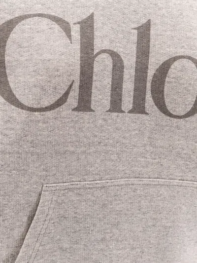 Chloé Cotton Blend Logo Hoodie