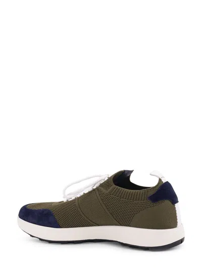 Kiton Low-top Sneakers In Mesh With Suede Profiles In Multi