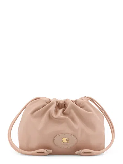 Burberry Reversible Pouch In Pink Nylon With Check Pattern