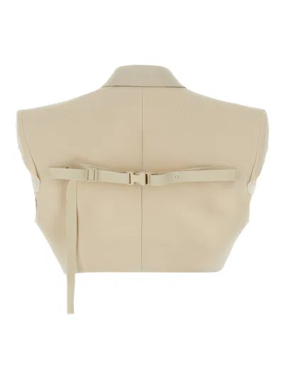 Rick Owens Sleeveless Strap Vest With Notched Lapel