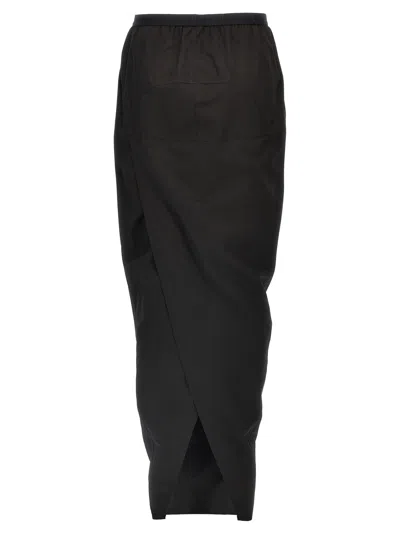 Rick Owens "pillar" Maxi Skirt In Black