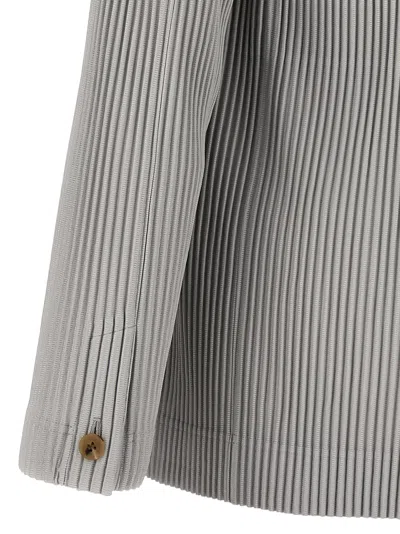 Issey Miyake Single-breasted Blazer With Long Sleeves In Gray